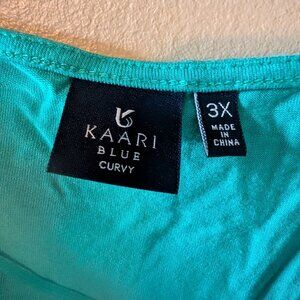 Kaari Blue abstract Tshirt SZ 3X